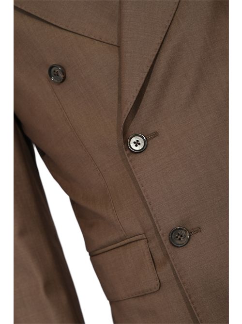 Abito doppiopetto in lana marrone Cc Corneliani | 26NZ94 2668127030